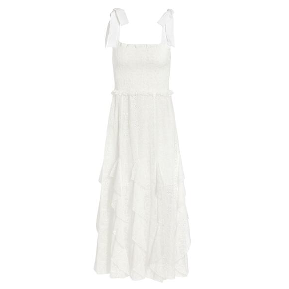 Olivia Dresses & Skirts - Olivia Eyelet White Jocelyn Dress Size 0